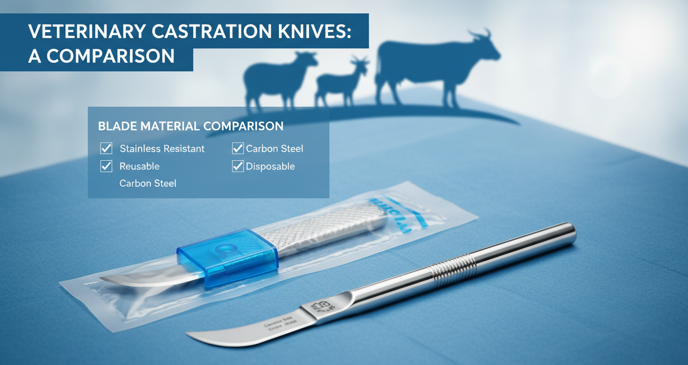 20-Veterinary Castration Knife Types Disposable vs Reusable and Blade Material Selection for Cattle and Small Ruminants